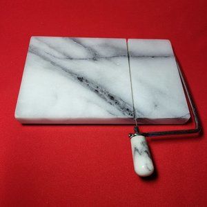 Marble White Gray Swirl Cheese Cutter Slicer
